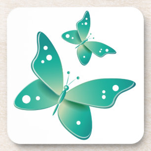 Dessous-de-verre Papillons verts