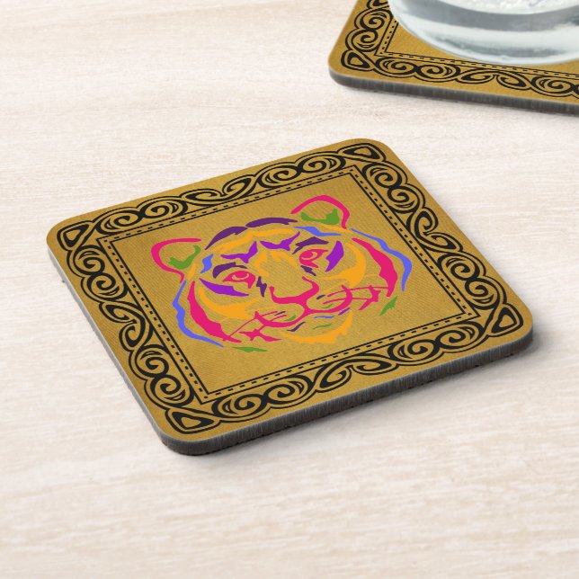 Dessous-de-verre Pâque à boisson tigre (Côté gauche)
