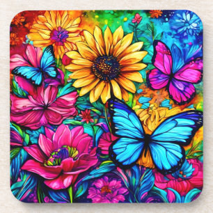 Dessous-de-verre Paradis papillon florissant