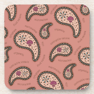 Dessous-de-verre Paramecia Paisley Biologie Personnalisable Mauve