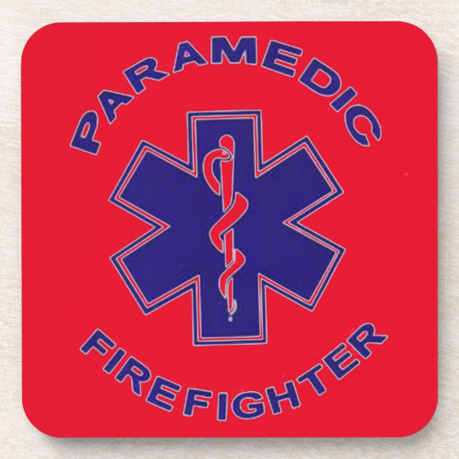 Dessous-de-verre Paramedic du pompier (Devant)