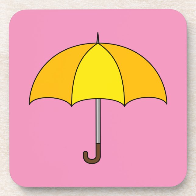 Dessous-de-verre Parapluie jaune (Devant)