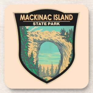 Dessous-de-verre Parc d'état de Mackinac Island Michigan Arch Rock