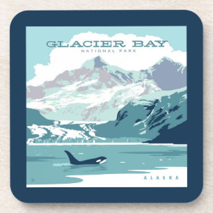 Dessous-de-verre Parc national de Glacier Bay   Orca