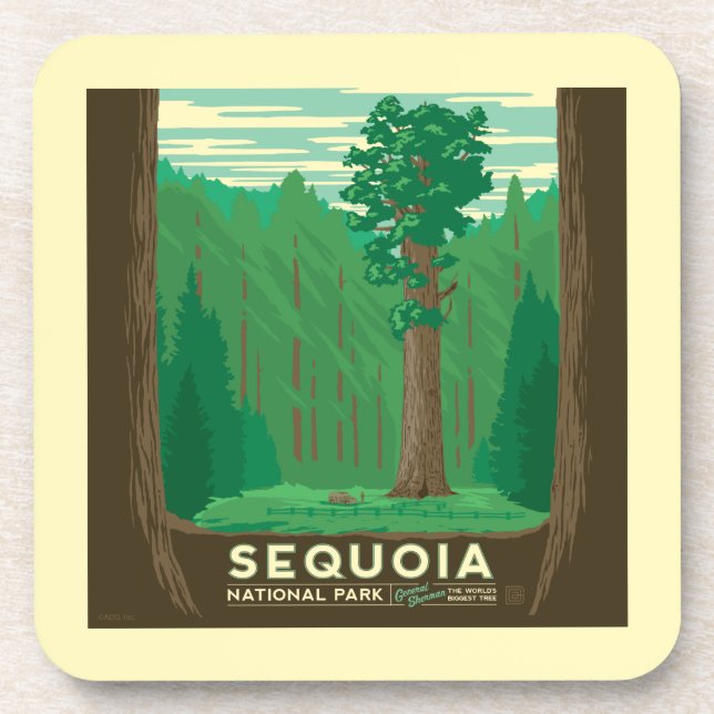 Dessous-de-verre Parc national de Sequoia (Devant)