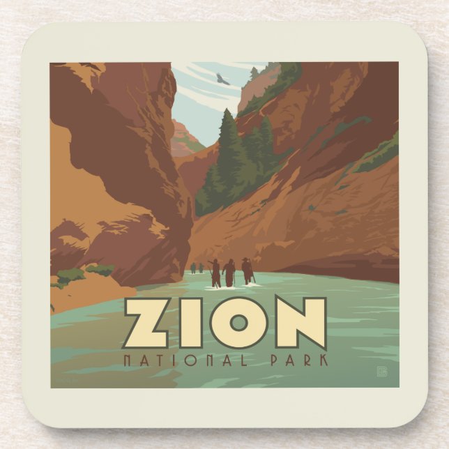 Dessous-de-verre Parc national de Zion | Les Étroits (Devant)