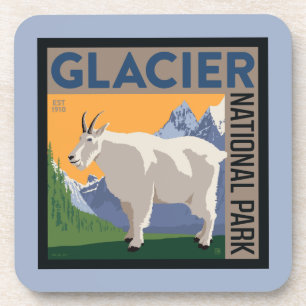 Dessous-de-verre Parc national du Glacier   Chèvre