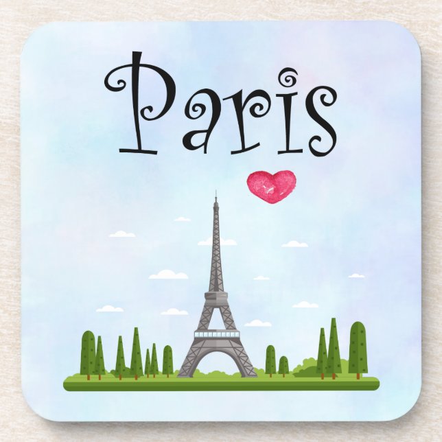 Dessous-de-verre Paris avec la Tour Eiffel (Devant)