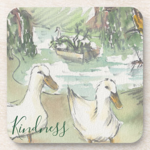Dessous de verre "Paris, Canards Aquarelle"