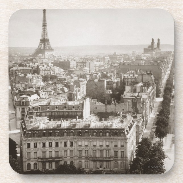 Dessous-de-verre Paris : Vue aérienne, 1900 (Devant)