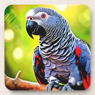 Dessous-de-verre Parler de perroquet gris africain