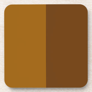 Dessous-de-verre Partie Brown foncé clair demi-côtés