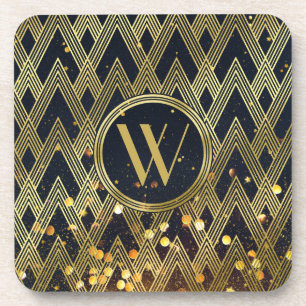 Dessous-de-verre Parties scintillant Gatsby Art Déco Motif géométri