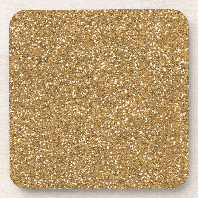 Dessous-de-verre Parties scintillant Gold Glam Faux (Devant)