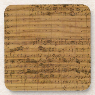Dessous-de-verre Partition vintage de Johann Sebastian Bach