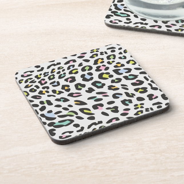 Dessous-de-verre Pastel Leopard Spot Motif (Côté gauche)