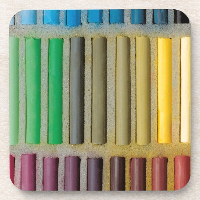 Dessous-de-verre pastels crétacé sur la couleur (Devant)
