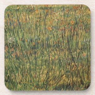 Dessous-de-verre Pasture in Bloom by Vincent van Gogh, Vintage Art