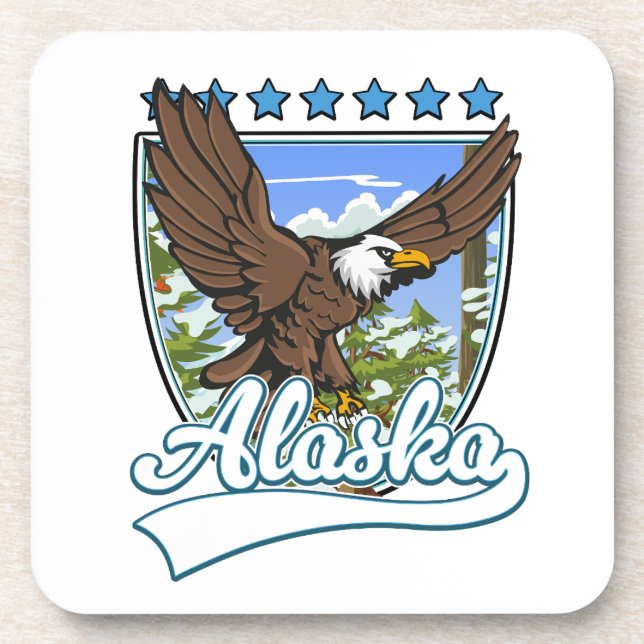 Dessous-de-verre Patch de voyage Alaska (Devant)