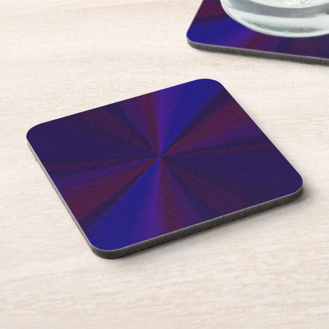 Dessous-de-verre Patchwork circulaire de dégradé bleu à pourpre (Côté gauche)