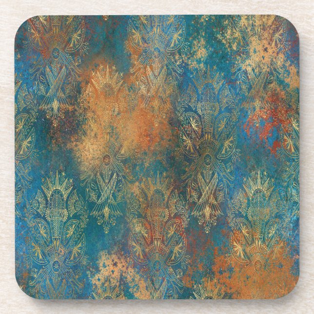 Dessous-de-verre Patine sarcelle Cooper (Devant)