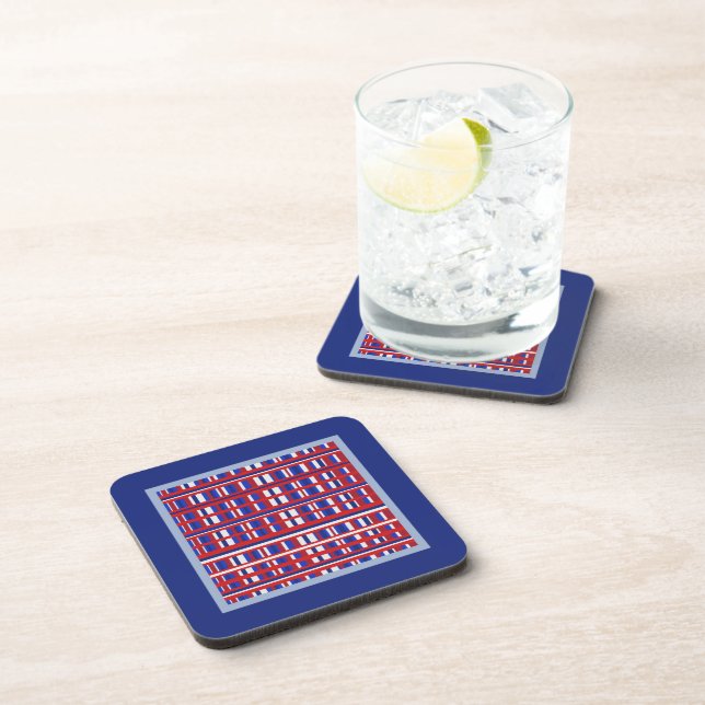 Dessous-de-verre Patriote plaid (Côté Droit)