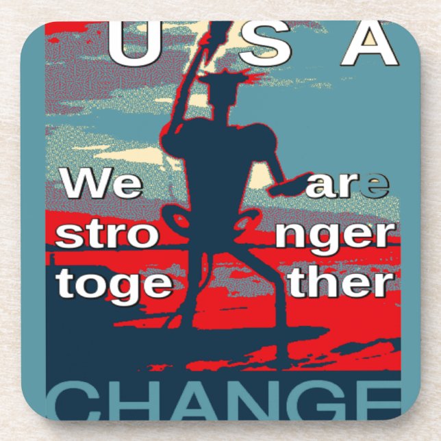 Dessous-de-verre Patriotic USA Hope Graphisme Art Design (Devant)