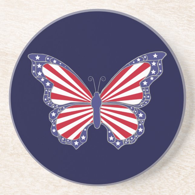 Dessous de verre Patriotique Rouge Blanc Et Bleu P (Devant)