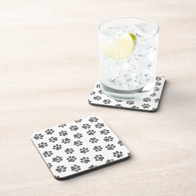 Dessous-de-verre Patrouilles de Doodle, Paws de Chien, Paws Noirs (Côté Droit)