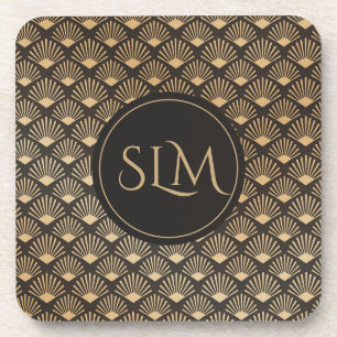 Dessous-de-verre Pattern monogrammed Gatsby Art Deco