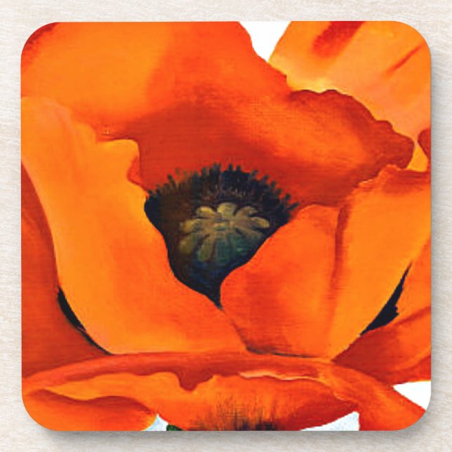 Dessous-de-verre Pavot de rouge de stupéfaction Georgia O'Keeffe (Devant)