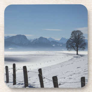 Dessous-de-verre Paysage de campagne hivernale neige Photo