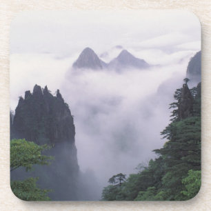 Dessous-de-verre Paysage du mont Huangshan (montagne Jaune) dans