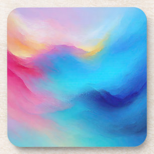 Dessous-de-verre Paysage rose et bleu "Shroudglen".