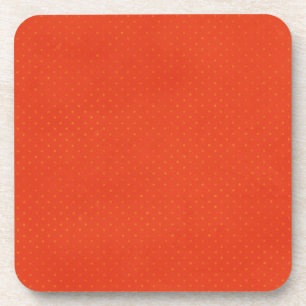 Dessous-de-verre pd16red bright Orange Polka Dot Pattern Retro Temp