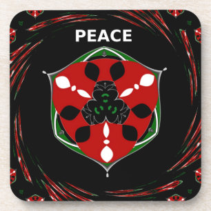 Dessous-de-verre "Peace : with Shield Emblem"