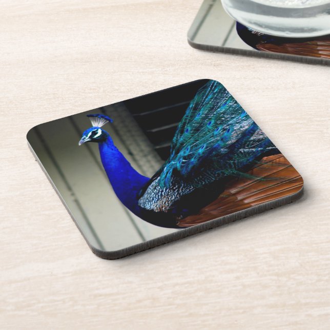 Dessous-de-verre Peacock bleu (Côté gauche)