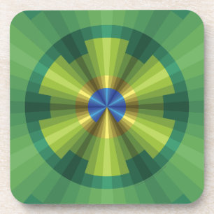 Dessous-de-verre Peacock Illusion Square Coaster