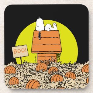Dessous-de-verre Peanuts Snoopy Napping in the Pumpkin Patch