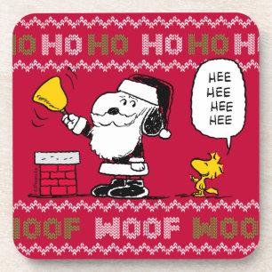 Dessous-de-verre Peanuts   Snoopy & Woodstock Santa Bell Ringer