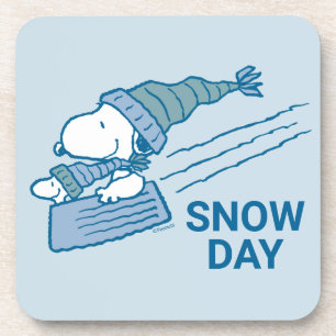 Dessous-de-verre Peanuts Snoopy & Woodstock Sledding