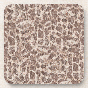 Dessous-de-verre Peau Brown et Tan Snake
