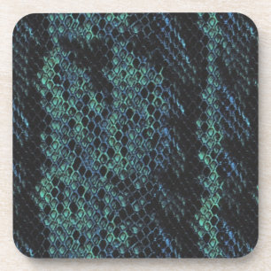 Dessous-de-verre Peau de serpent de couleur minuit