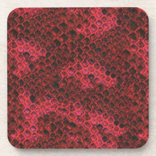 Dessous-de-verre Peau de serpent rose et noir chaud