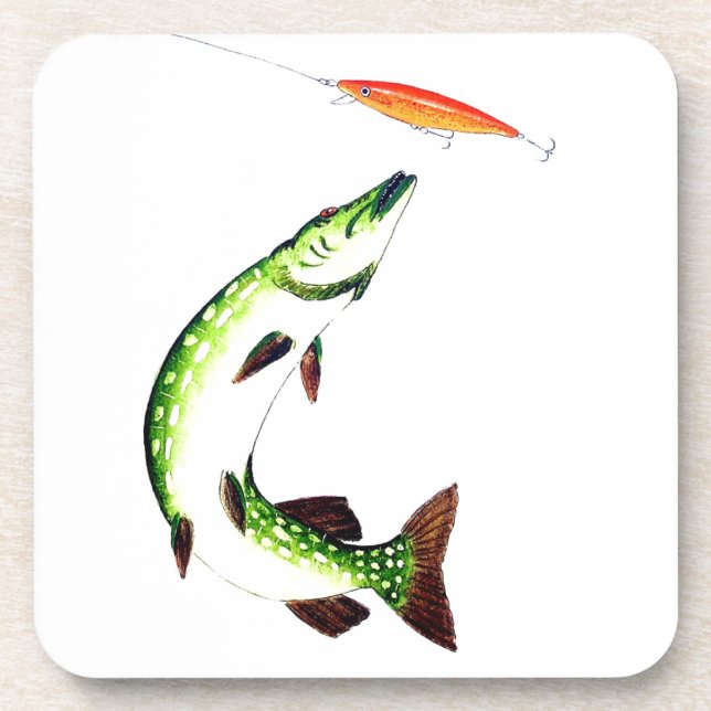 Dessous-de-verre Pêche au brochet et pêche à la mouche (Devant)