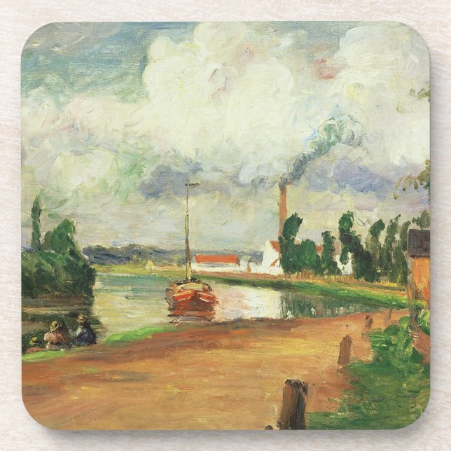 Dessous-de-verre Pêcheurs de Camille Pissarro | sur les banques de (Devant)