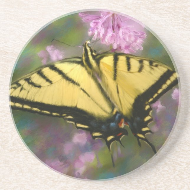 Dessous de verre peints de papillon (Devant)