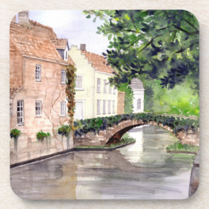 Dessous-de-verre Peinture aquarelle de Bruges par Farida Greenfield