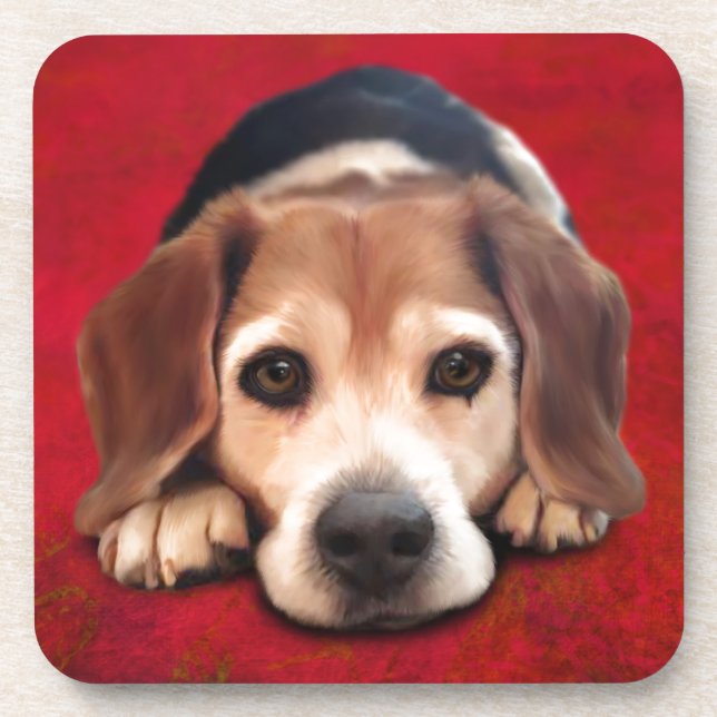 Dessous-de-verre Peinture beagle Art Chien Art (Devant)