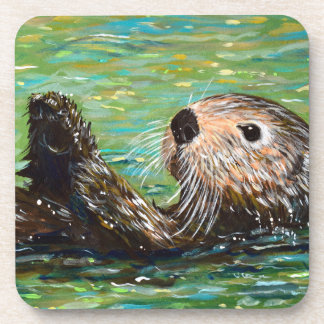 Dessous-de-verre Peinture de loutre de mer